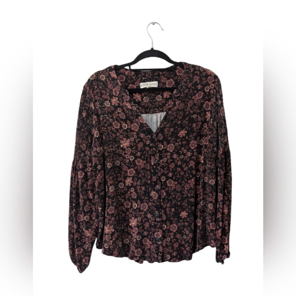 Knox Rose Blouse Size Large floral
